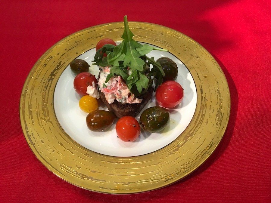 Filet Mignon Topped with Lobster Salad